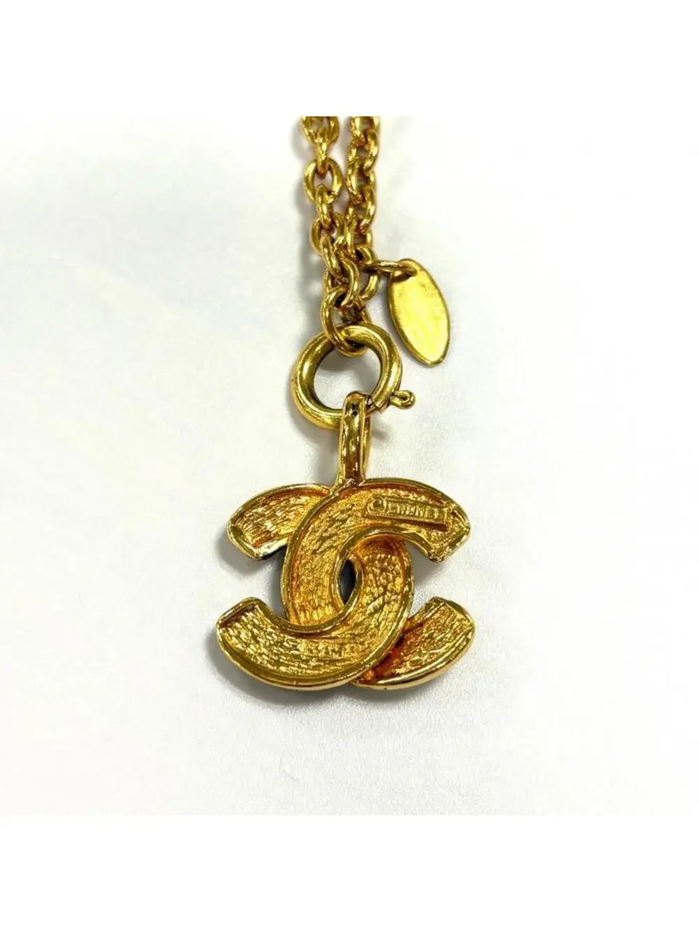 Chanel Cc Logo Pendant Necklace Metal #234140C97B
